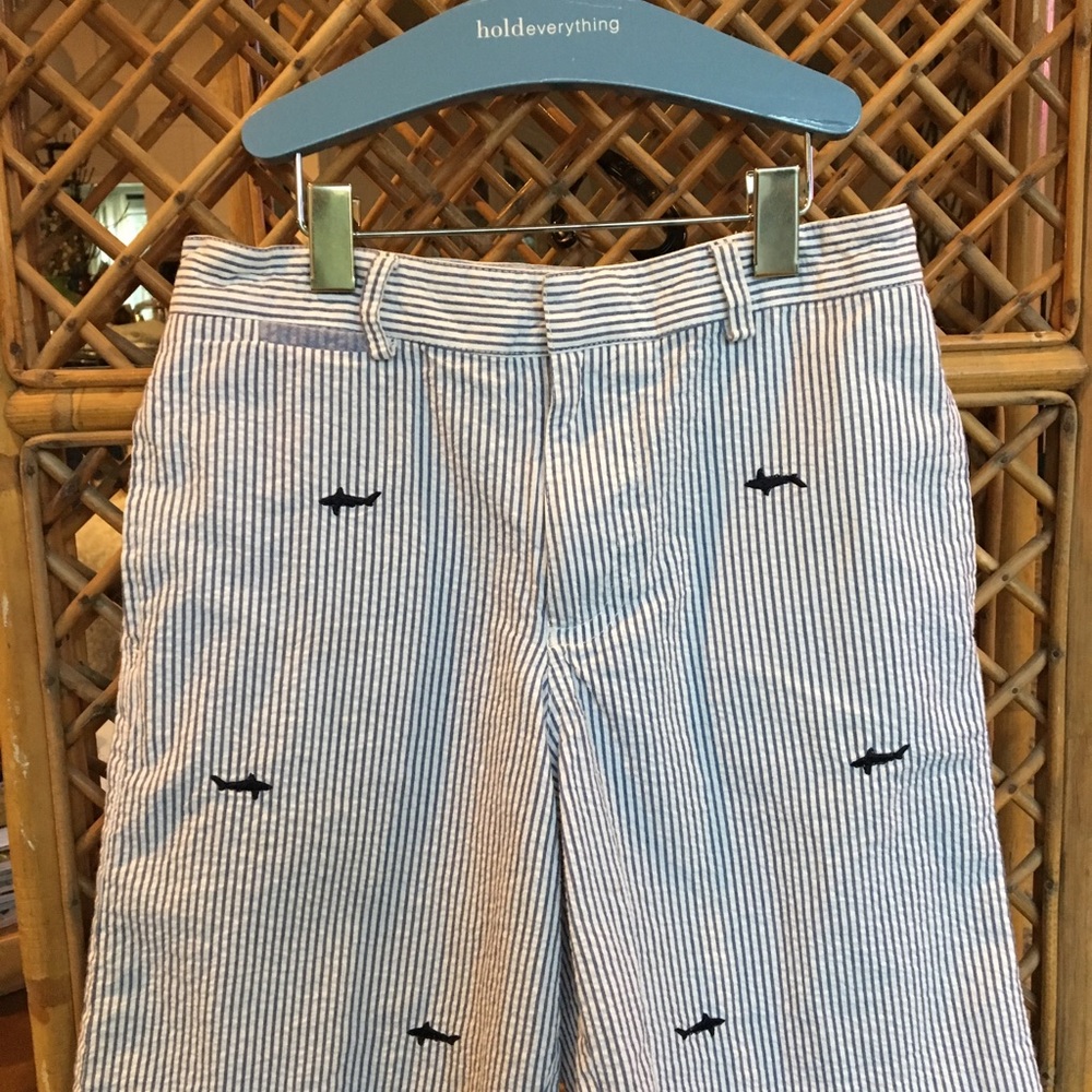 TF Laurence Boys’ Size 7 Seersucker-Shorts